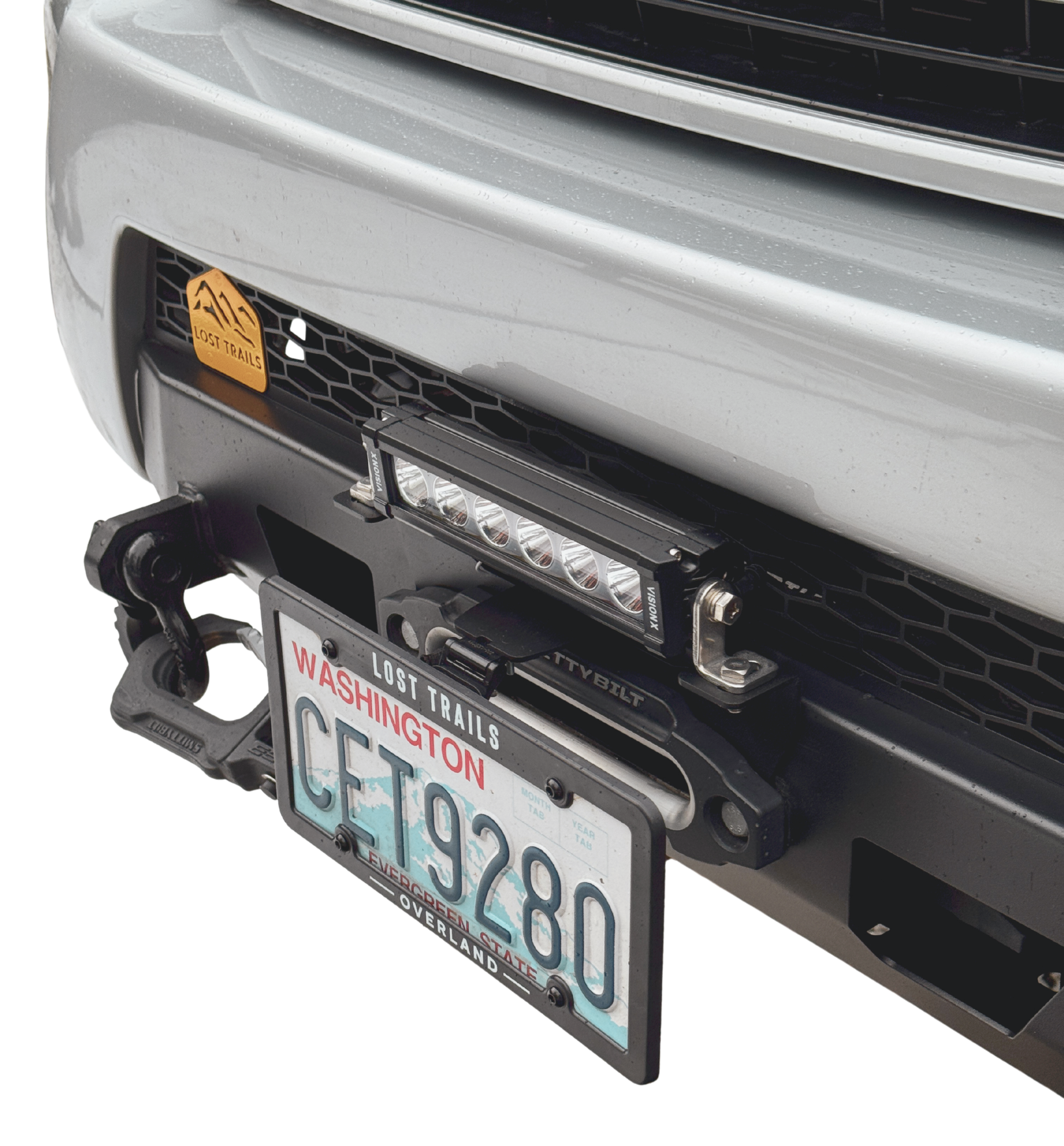 Fairlead License Plate Flip Mount - Light Bar Edition