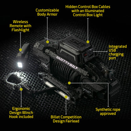 Smittybilt - X2O GEN3 10K Winch with Synthetic Rope