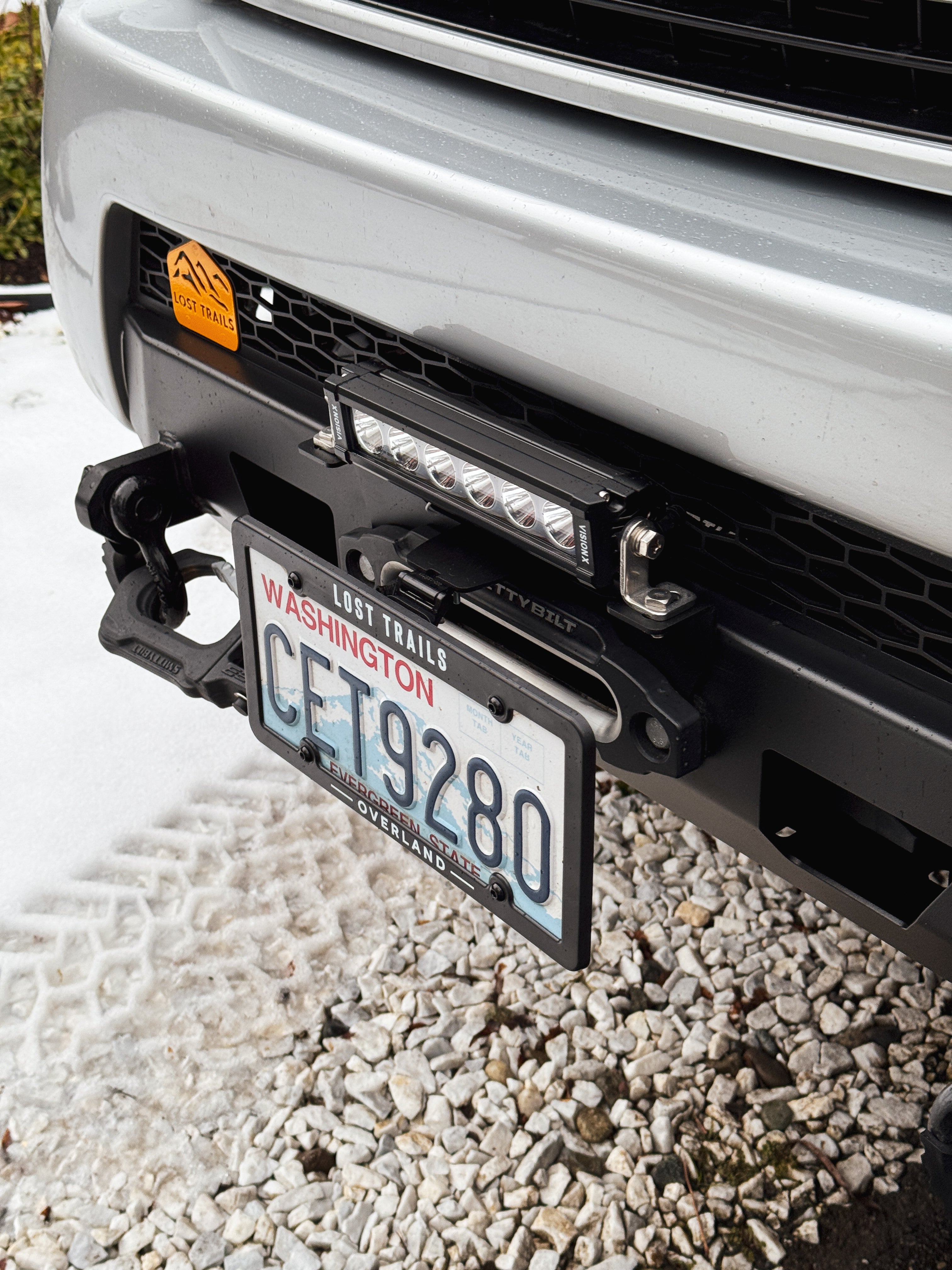 Fairlead License Plate Flip Mount - Light Bar Edition